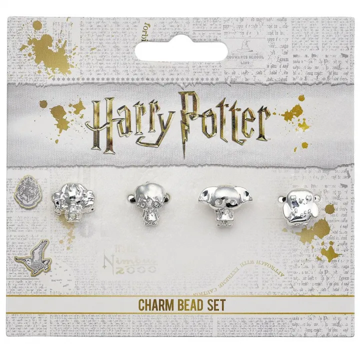 Harry Potter посребрени талисмани Hermione, Harry, Dobby and Hedwig Owl – снимка 2