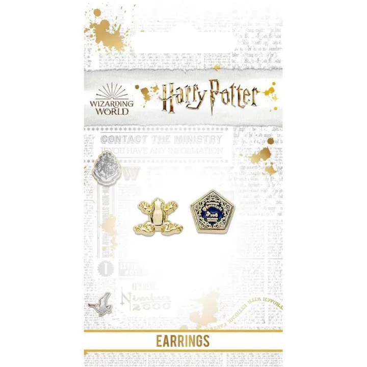 Harry Potter обеци със златно покритие Chocolate Frog – снимка 2