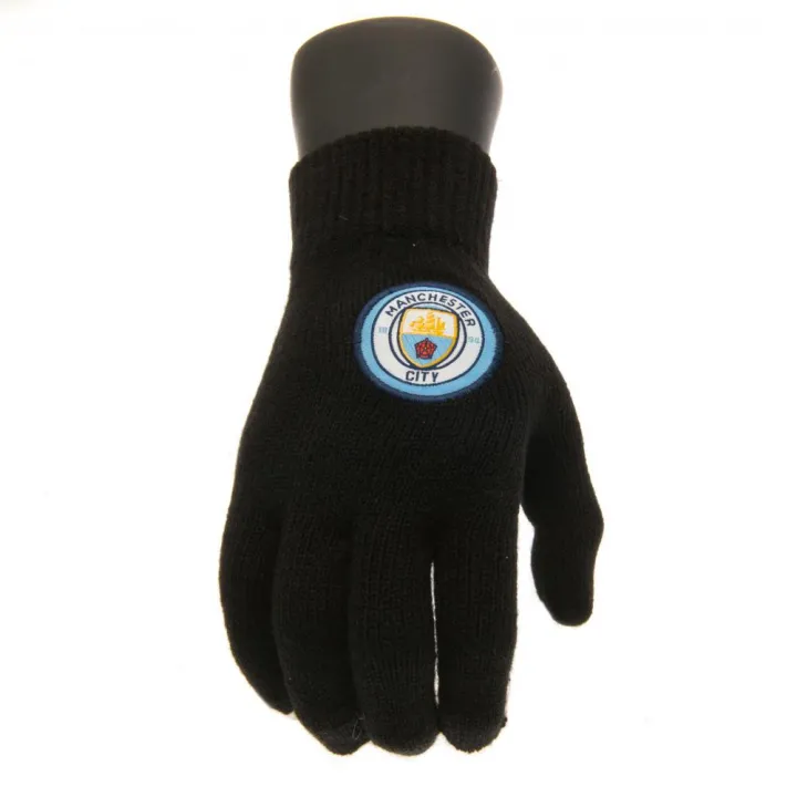 Manchester City FC плетени ръкавици за младежи – снимка 2