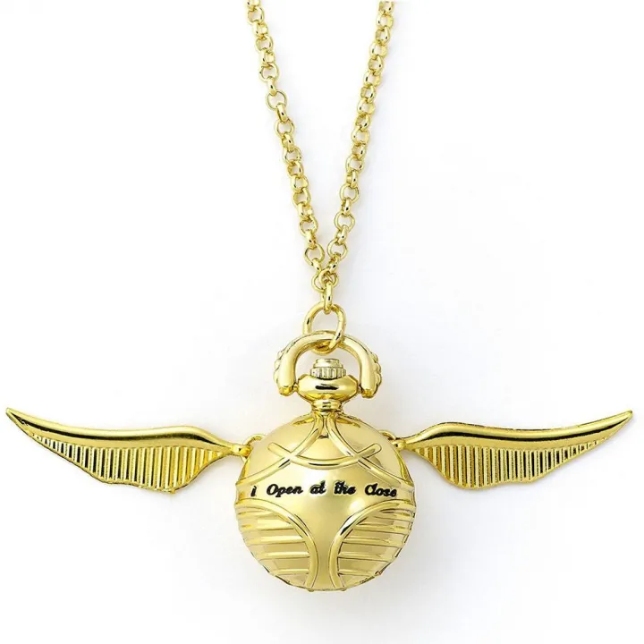 Harry Potter позлатена верижка с талисман Golden Snitch Watch – снимка 2