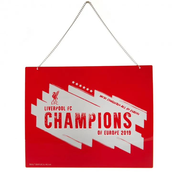 Liverpool FC Европейски шампион 2019, метална табела – снимка 2