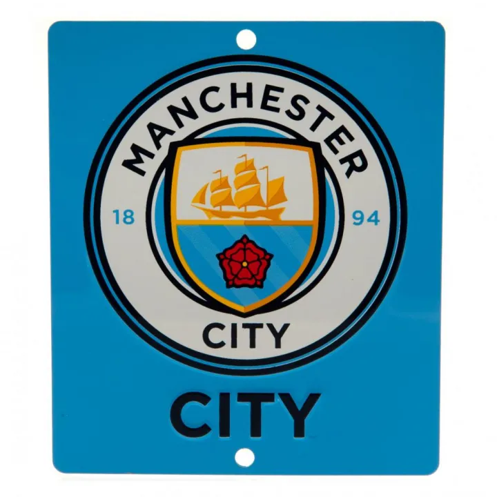 Manchester City FC Show Your Colours метална табела за стъкло – снимка 2