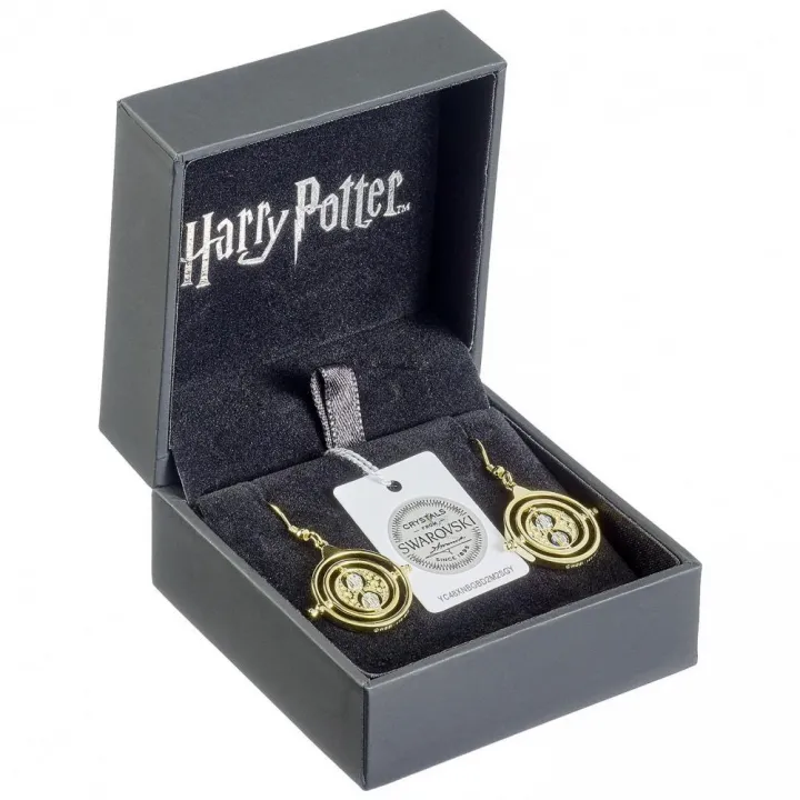 Harry Potter обеци със златно покритие Time Turner – снимка 3