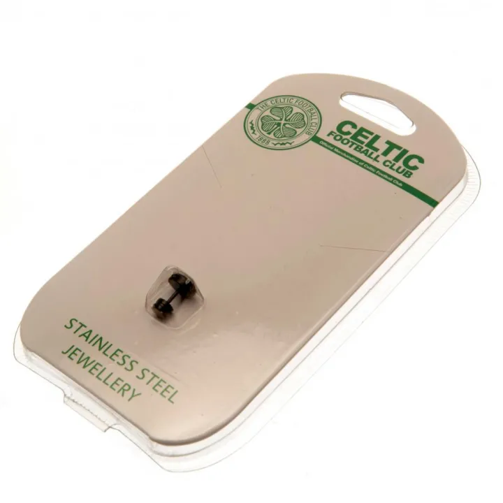 Celtic FC Black IP Stud Earing – снимка 2