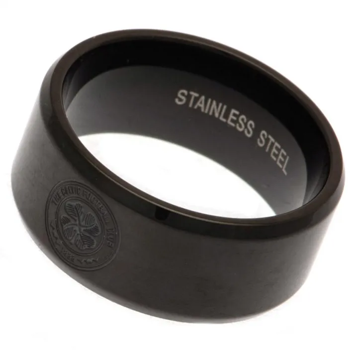 Celtic FC Black IP Plated Ring Large – снимка 2