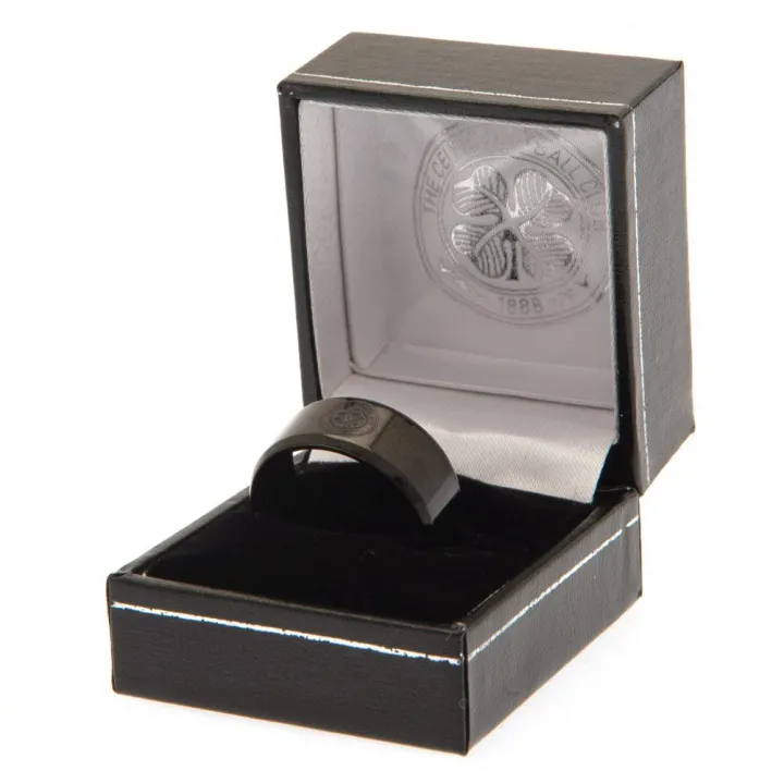 Celtic FC Black IP Plated Ring Large – снимка 3