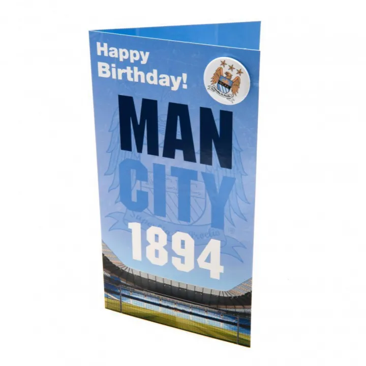 Manchester City FC картичка за Рожден Ден + значка – снимка 2