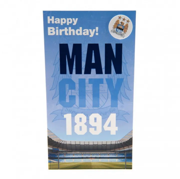Manchester City FC картичка за Рожден Ден + значка – снимка 4