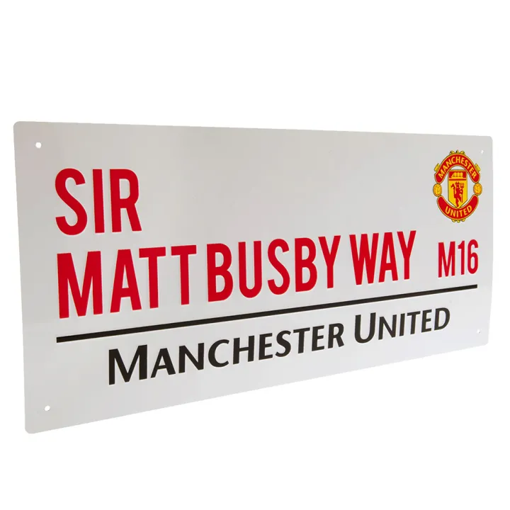 Manchester United FC метална табела Sir Matt Busby Way M16 – снимка 2