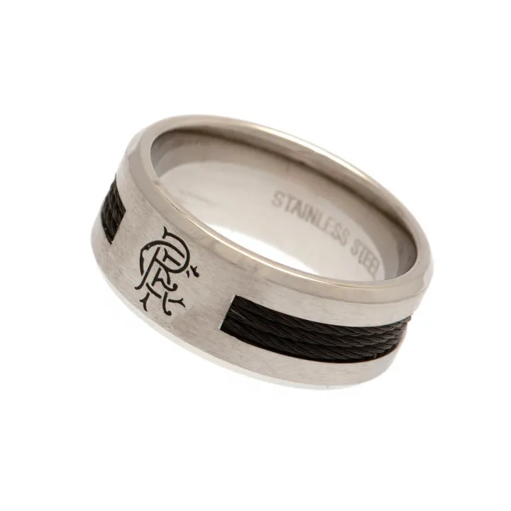 Rangers FC Black Inlay Ring Medium – снимка 2