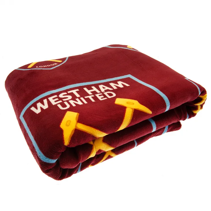 West Ham United FC луксозно поларено одеяло Sherpa – снимка 2