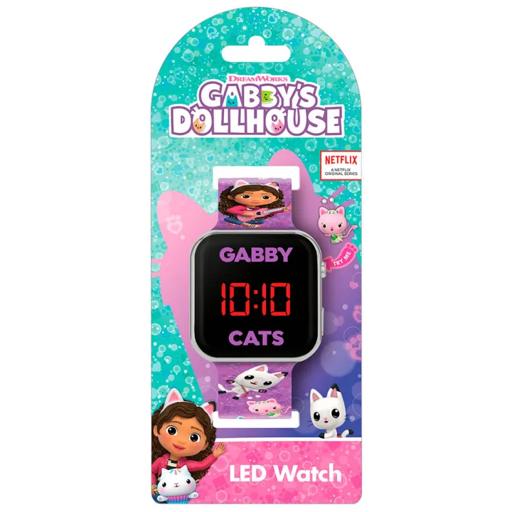 Gabby's Dollhouse детски LED часовник – снимка 3