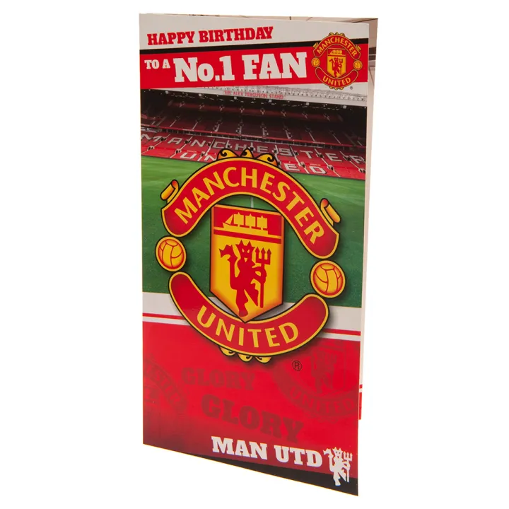 Manchester United FC картичка за рожден ден No 1 Fan – снимка 2