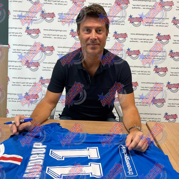 Rangers FC Laudrup Signed Shirt (Framed) – снимка 2