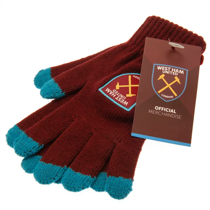 West Ham United FC Touchscreen плетени ръкавици Junior – снимка 3