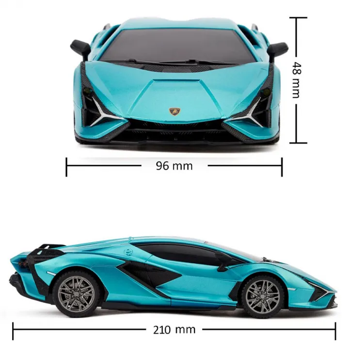 Lamborghini Aventador Radio Controlled Car 1:24 Scale Sian Blue – снимка 5
