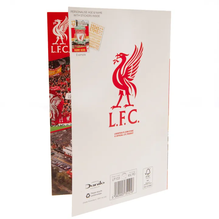 Liverpool FC картичка Рожден ден Stickers – снимка 5