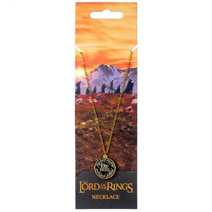 The Lord Of The Rings Gold Plated Necklace Logo – снимка 4