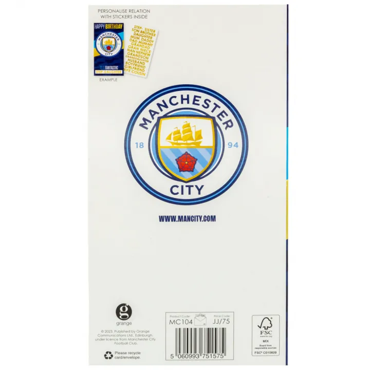 Manchester City FC Personalised Birthday Card – снимка 5
