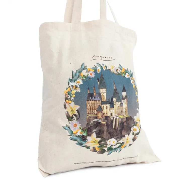 Harry Potter Hogwarts Castle Canvas Tote Bag – снимка 2
