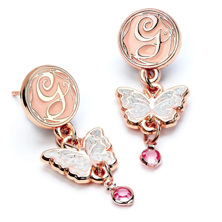 Wicked Rose Gold Plated Glinda Butterfly Drop Earrings – снимка 2