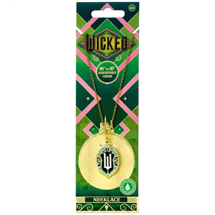 Wicked Silver Plated Emerald City Necklace – снимка 4