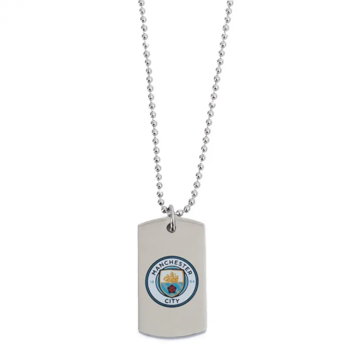 Manchester City FC Colour Crest Dog Tag & Chain – снимка 2