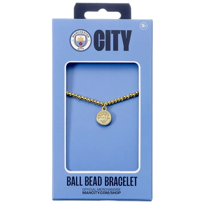 Manchester City FC Gold Finish Bead Bracelet – снимка 2