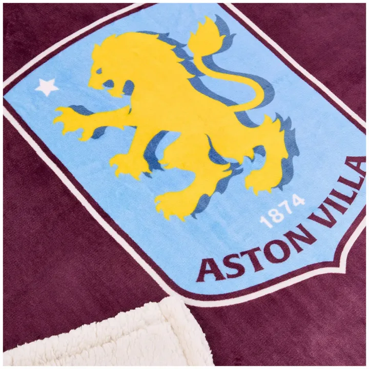 Aston Villa FC Sherpa Fleece Blanket – снимка 2