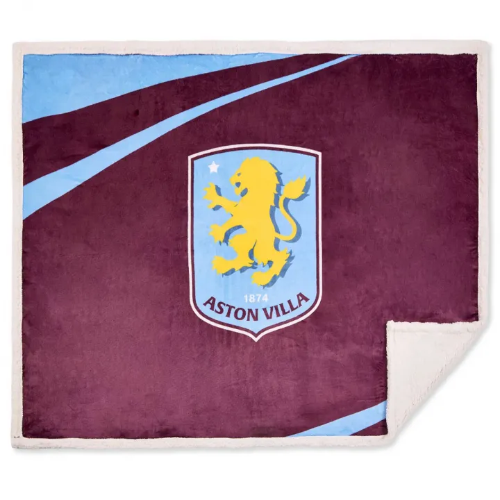 Aston Villa FC Sherpa Fleece Blanket – снимка 3