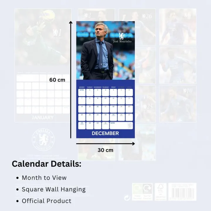 Chelsea FC "Легендите" стенен календар 2026 – снимка 6