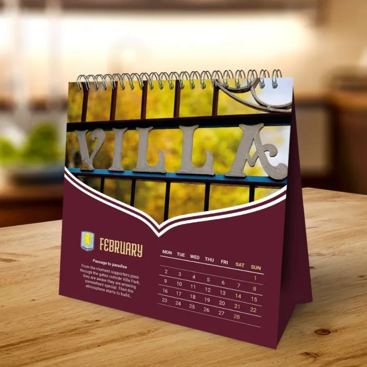 Aston Villa FC настолен календар за 2026 – снимка 4