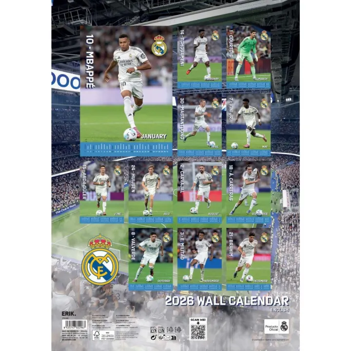 Real Madrid CF A3 календар 2026 – снимка 4