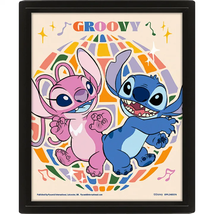 Lilo & Stitch Groovy Framed 3D Picture – снимка 3