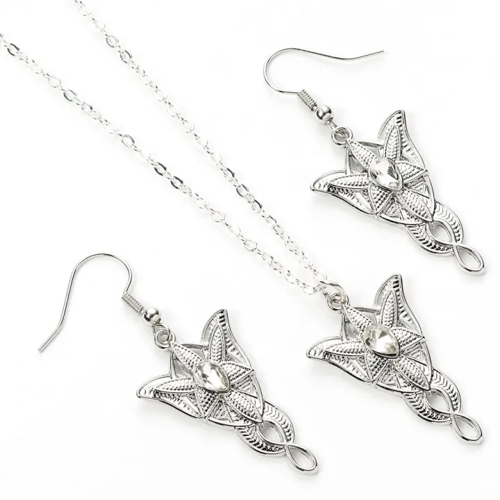The Lord Of The Rings Evenstar Necklace & Earrings Gift Box – снимка 2