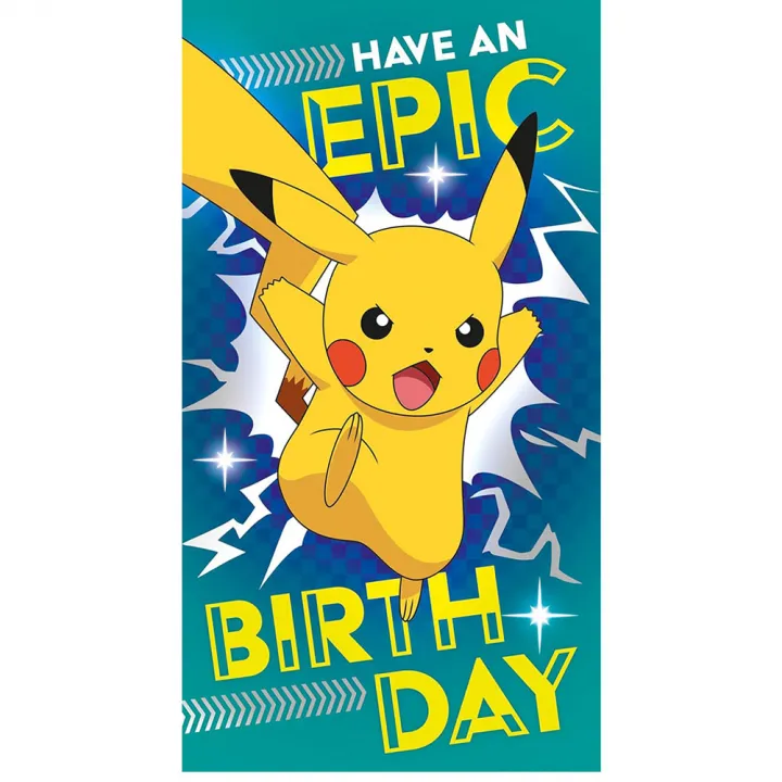Pokemon Birthday Card With Stickers – снимка 2
