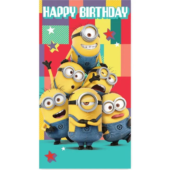 Despicable Me картичка за рожден ден със стикери – снимка 2