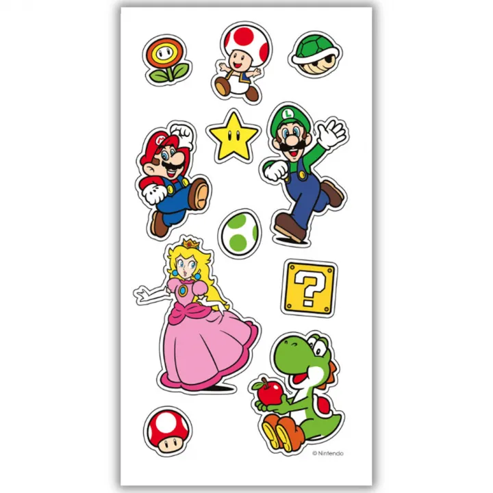 Super Mario картичка за рожден ден със стикери – снимка 3