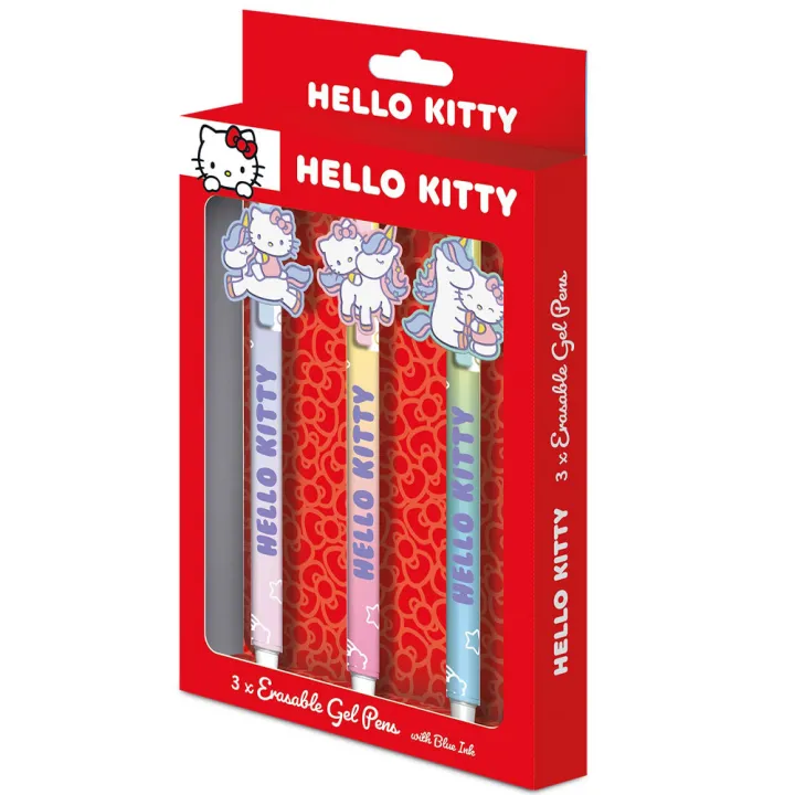 Hello Kitty комплект изтриваеми гел химикалки 3 бр. – снимка 2