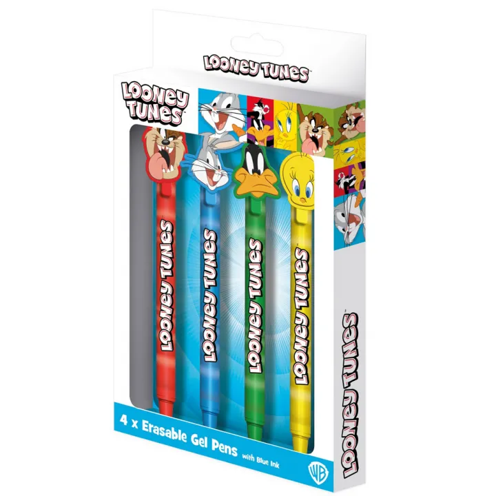 Looney Tunes комплект изтриваеми гел химикалки 4 бр. – снимка 2