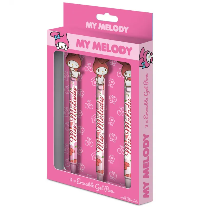 My Melody 3pk Erasable Gel Pen Set – снимка 2