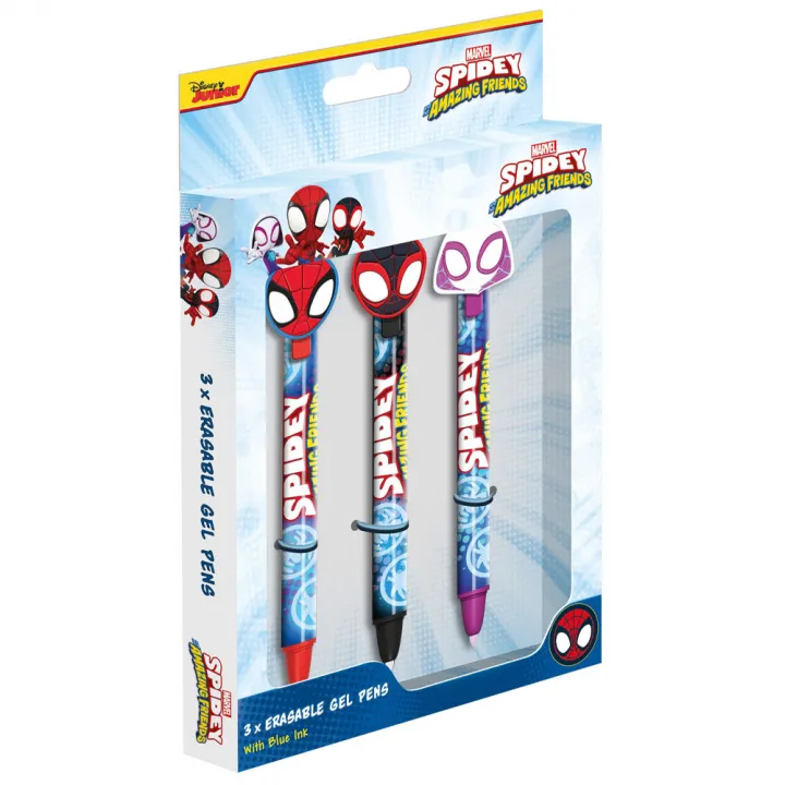 Spidey And His Amazing Friends 3pk Erasable Gel Pen Set – снимка 2