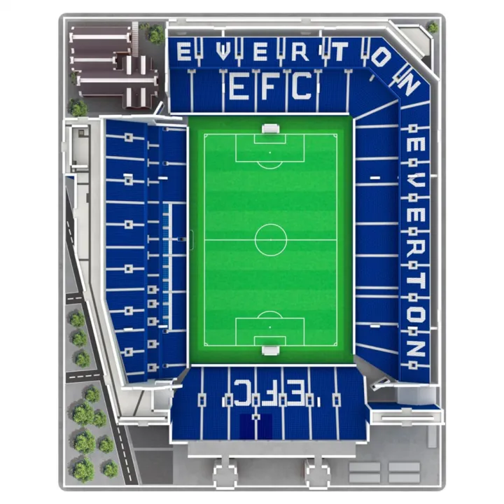 Everton FC Goodison Park възпоменателен 3D пъзел на стадиона – снимка 3
