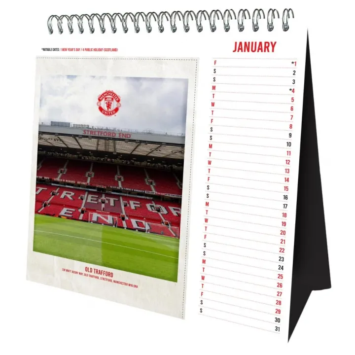 Manchester United FC настолен календар 2027 – снимка 2