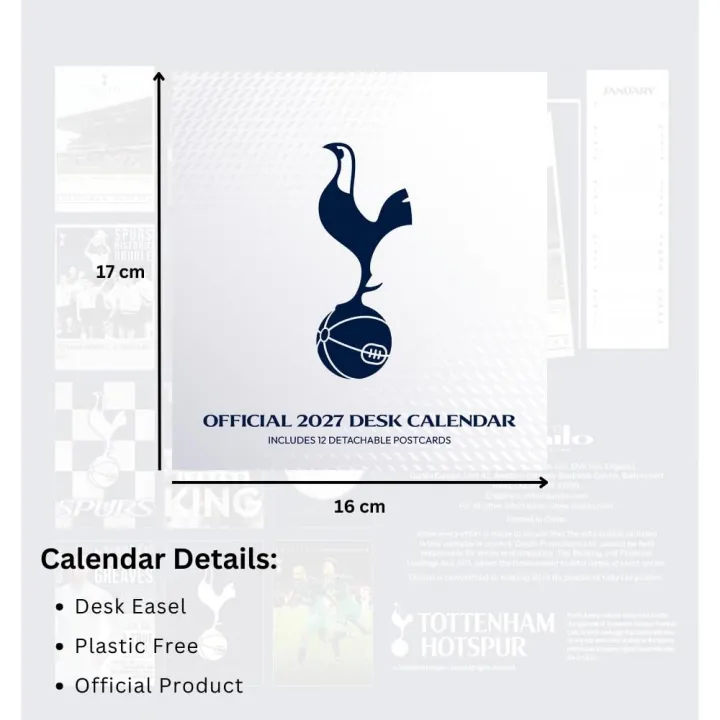 Tottenham Hotspur FC настолен календар 2027 – снимка 4