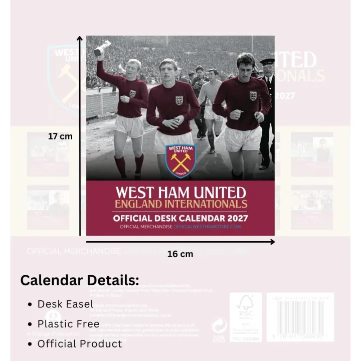 West Ham United FC настолен календар 2027 – снимка 4