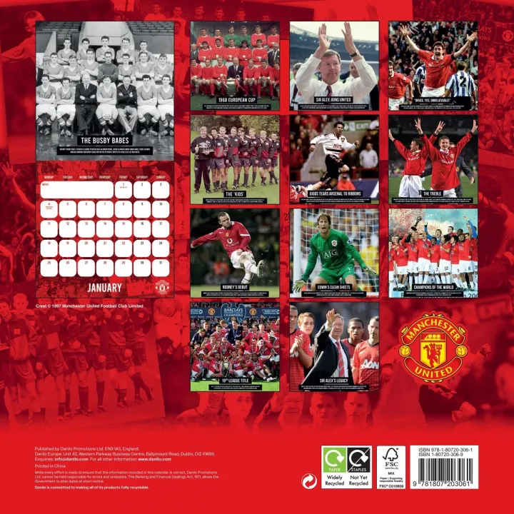 Manchester United FC Legends стенен календар 2027 – снимка 3