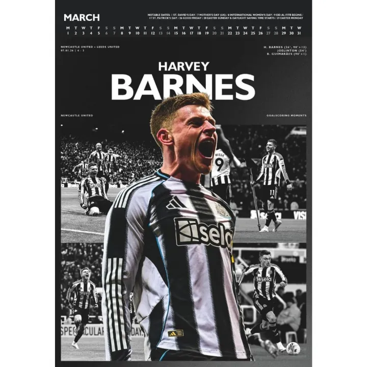 Newcastle United FC луксозен колекционерски календар 2027 година – снимка 2
