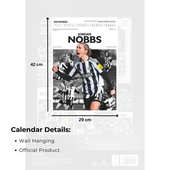 Newcastle United FC луксозен колекционерски календар 2027 година – снимка 4