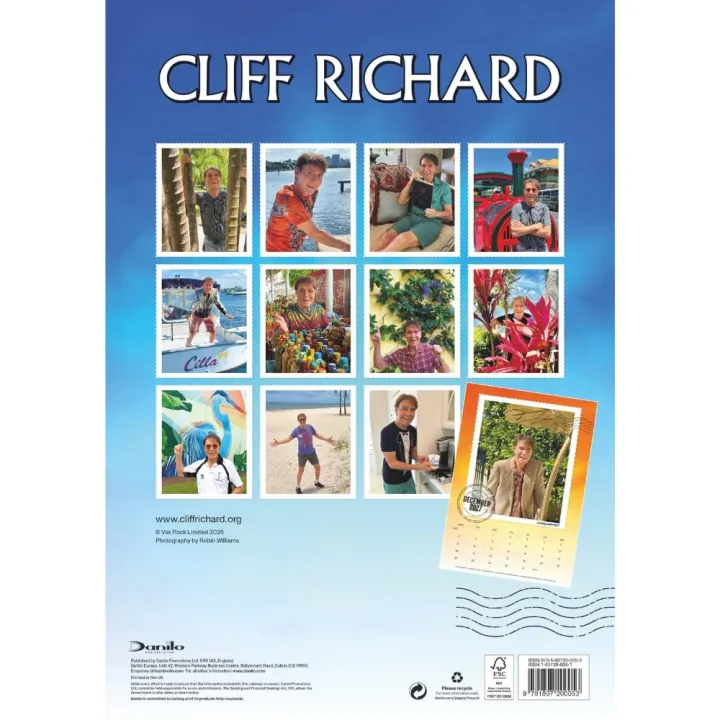 Cliff Richard A3 календар 2027 – снимка 3